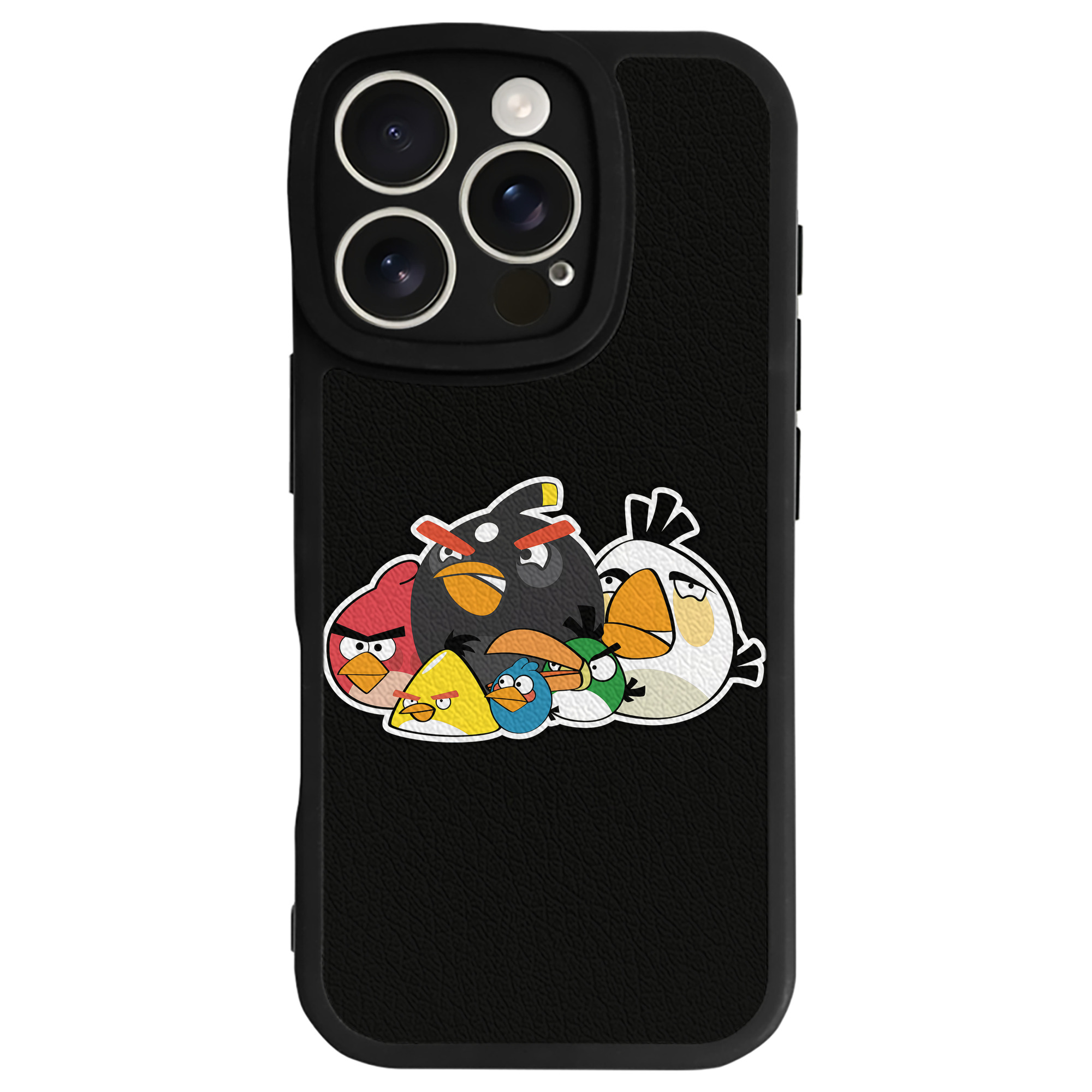 （画像用） Angry Birds アングリーバード 【iPhone 16シリーズ対応】シリコンスマホケース（レザー調） 材質：シリコン